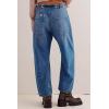 imageCicy Bell Womens Baggy Barrel Horseshoe Jeans Wide Leg Drawstring Vintage Denim Pants with Front PocketsBlue
