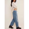 imageCicy Bell Womens Baggy Barrel Horseshoe Jeans Wide Leg Drawstring Vintage Denim Pants with Front PocketsLight Blue