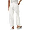 imageCicy Bell Womens Baggy Barrel Horseshoe Jeans Wide Leg Drawstring Vintage Denim Pants with Front PocketsWhite