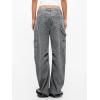 imageCicy Bell Womens Baggy Cargo Jeans Wide Leg Low Waisted Loose Denim Pants with Pockets Grey