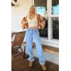 imageCicy Bell Womens High Waisted Boyfriend Jeans Baggy Straight Leg Casual Denim PantsLight Blue