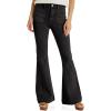 imageCicy Bell Womens High Waisted Flare Jeans Stretch Bell Bottom Wide Leg Denim PantBlack
