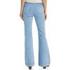 imageCicy Bell Womens High Waisted Flare Jeans Stretch Bell Bottom Wide Leg Denim PantBlue