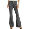 imageCicy Bell Womens High Waisted Flare Jeans Stretch Bell Bottom Wide Leg Denim PantGrey
