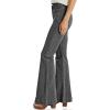 imageCicy Bell Womens High Waisted Flare Jeans Stretch Bell Bottom Wide Leg Denim PantGrey