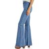 imageCicy Bell Womens High Waisted Flare Jeans Stretch Bell Bottom Wide Leg Denim PantJean Blue