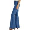 imageCicy Bell Womens High Waisted Flare Jeans Stretch Bell Bottom Wide Leg Denim PantNavy