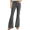 imageCicy Bell Womens High Waisted Flare Jeans Stretch Bell Bottom Wide Leg Denim PantGrey