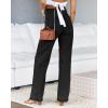 imageCicy Bell Womens High Waisted Jeans Boyfriend Baggy Straight Leg Casual Denim Pants with PocketsBlack