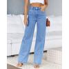 imageCicy Bell Womens High Waisted Jeans Boyfriend Baggy Straight Leg Casual Denim Pants with PocketsBlue