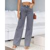 imageCicy Bell Womens High Waisted Jeans Boyfriend Baggy Straight Leg Casual Denim Pants with PocketsGrey