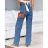 imageCicy Bell Womens High Waisted Jeans Boyfriend Baggy Straight Leg Casual Denim Pants with PocketsJean Blue