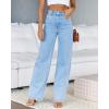 imageCicy Bell Womens High Waisted Jeans Boyfriend Baggy Straight Leg Casual Denim Pants with PocketsLight Blue