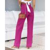 imageCicy Bell Womens High Waisted Jeans Boyfriend Baggy Straight Leg Casual Denim Pants with PocketsRose Red
