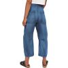 imageCicy Bell Womens Boyfriend Jeans Cropped Mid Rise Button Fly Trendy Ankle Harem Jeans with PocketsBlue