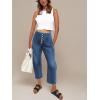imageCicy Bell Womens Boyfriend Jeans Cropped Mid Rise Button Fly Trendy Ankle Harem Jeans with PocketsNavy
