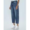 imageCicy Bell Womens Capri Barrel Jeans Boyfriend High Waisted Loose Cropped Ankle Denim PantsBlue