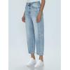imageCicy Bell Womens Capri Barrel Jeans Boyfriend High Waisted Loose Cropped Ankle Denim PantsLight Blue