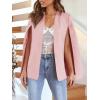 imageCicy Bell Womens Casual Cape Blazer Jackets Split Sleeve Open Front Elegant Evening Party WorkwearPink