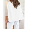 imageCicy Bell Womens Casual Cape Blazer Jackets Split Sleeve Open Front Elegant Evening Party WorkwearWhite