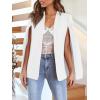 imageCicy Bell Womens Casual Cape Blazer Jackets Split Sleeve Open Front Elegant Evening Party WorkwearWhite