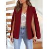 imageCicy Bell Womens Casual Cape Blazer Jackets Split Sleeve Open Front Elegant Evening Party WorkwearWine Red