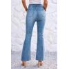 imageCicy Bell Womens Flare Bell Bottom Jeans High Waisted Distressed Ripped Stretchy Wide Leg Denim Pants Light Blue 12