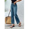 imageCicy Bell Womens High Waisted Baggy Jeans Wide Leg Stretch Vintage Denim Pants with Front PocketsJean Blue