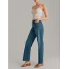 imageCicy Bell Womens High Waisted Baggy Jeans Wide Leg Stretch Vintage Denim Pants with Front PocketsJean Blue