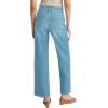 imageCicy Bell Womens High Waisted Baggy Jeans Wide Leg Stretch Vintage Denim Pants with Front PocketsLight Blue