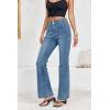 imageCicy Bell Womens High Waisted Flare Jeans Bell Bottom Casual Stretch Curvy Bootcut Retro Button Fly Denim Pants Blue 10