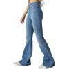 imageCicy Bell Womens High Waisted Flare Jeans Bell Bottom Casual Stretch Curvy Bootcut Retro Button Fly Denim Pants Blue 10