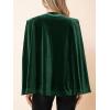 imageCicy Bell Womens Velvet Cape Blazer Jackets Casual Split Long Sleeve Open Front CoatDark Green