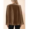 imageCicy Bell Womens Velvet Cape Blazer Jackets Casual Split Long Sleeve Open Front CoatKhaki