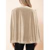 imageCicy Bell Womens Velvet Cape Blazer Jackets Casual Split Long Sleeve Open Front CoatLight Khaki