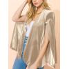 imageCicy Bell Womens Velvet Cape Blazer Jackets Casual Split Long Sleeve Open Front CoatLight Khaki