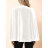 imageCicy Bell Womens Velvet Cape Blazer Jackets Casual Split Long Sleeve Open Front CoatWhite