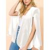imageCicy Bell Womens Velvet Cape Blazer Jackets Casual Split Long Sleeve Open Front CoatWhite