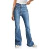 imageCicy Bell Womens High Waisted Flare Jeans Bell Bottom Casual Stretch Curvy Bootcut Retro Button Fly Denim Pants Blue 10