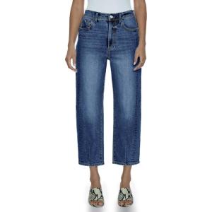imageCicy Bell Womens Capri Barrel Jeans Boyfriend High Waisted Loose Cropped Ankle Denim PantsNavy