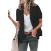 imageCicy Bell Womens Casual Blazer Short Sleeve Lapel Open Front Work Office JacketBlack