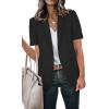 imageCicy Bell Womens Casual Blazer Short Sleeve Lapel Open Front Work Office JacketBlack