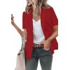 imageCicy Bell Womens Casual Blazer Short Sleeve Lapel Open Front Work Office JacketRed