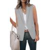 imageCicy Bell Womens Casual Blazer Short Sleeve Lapel Open Front Work Office JacketZgrey