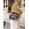 imageCicy Bell Womens Cropped Tweed Jackets Casual Double Breasted Long Sleeve Outerwear Open Front Loose Fit CoatsKhaki