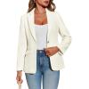 imageCicy Bell Womens Tweed Blazer Dressy Casual Long Sleeve Button Open Front Suit Jackets Business Professional OutfitsBeige