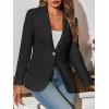 imageCicy Bell Womens Tweed Blazer Dressy Casual Long Sleeve Button Open Front Suit Jackets Business Professional OutfitsBlack