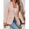 imageCicy Bell Womens Tweed Blazer Dressy Casual Long Sleeve Button Open Front Suit Jackets Business Professional OutfitsPink
