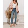 imageCicy Bell Womens Tweed Blazer Dressy Casual Long Sleeve Button Open Front Suit Jackets Business Professional OutfitsPink