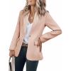 imageCicy Bell Womens Tweed Blazer Dressy Casual Long Sleeve Button Open Front Suit Jackets Business Professional OutfitsPink